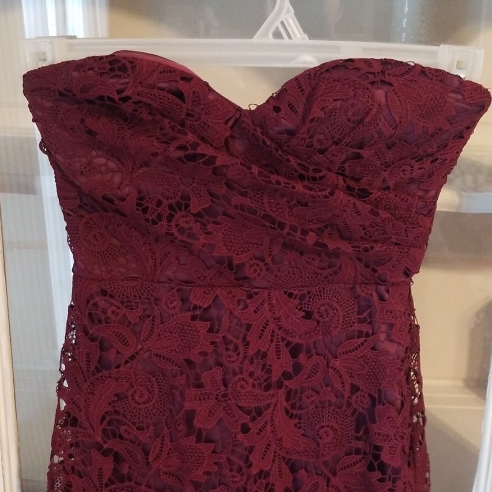 Lulu's Floor Length Lace Dress